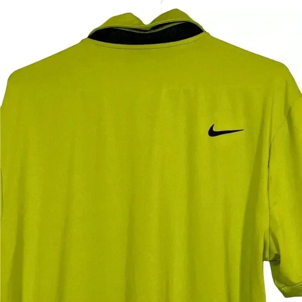 Nike Shirt Mens Medium "Bucks" Neon Green Golf Polo Short Sleeve Dri-Fit - Picture 8 of 11